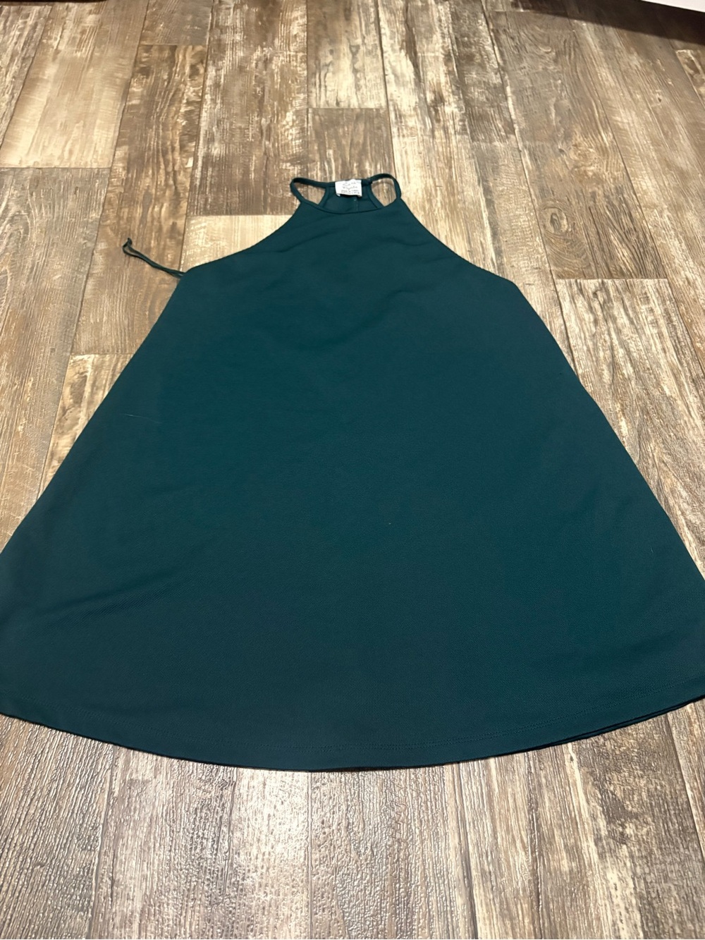 Zara Dark Teal Halter Mini Dress